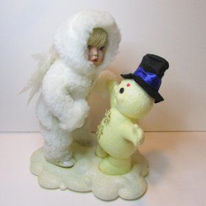 Aston Drake Snow Baby Beneath the Mistletoe kissing snowman Christmas winter